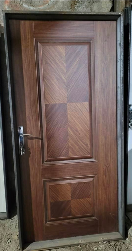 درب با چهارچوب فلزی فرانسوی ملامینه جناقی